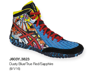 ASICS® Aggressor® 3 LE Comic-Hero Wrestling Shoes, Color: (3823)